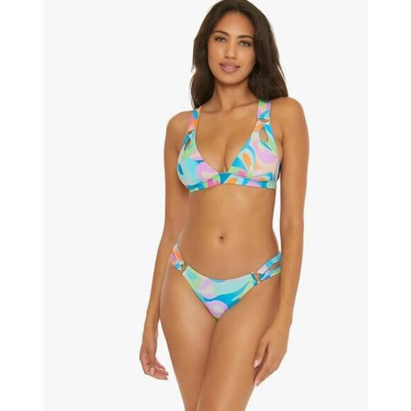 Becca All That Glitter Side Split Hipster Bikini Bottom Size Medium NWT - Picture 1 of 7